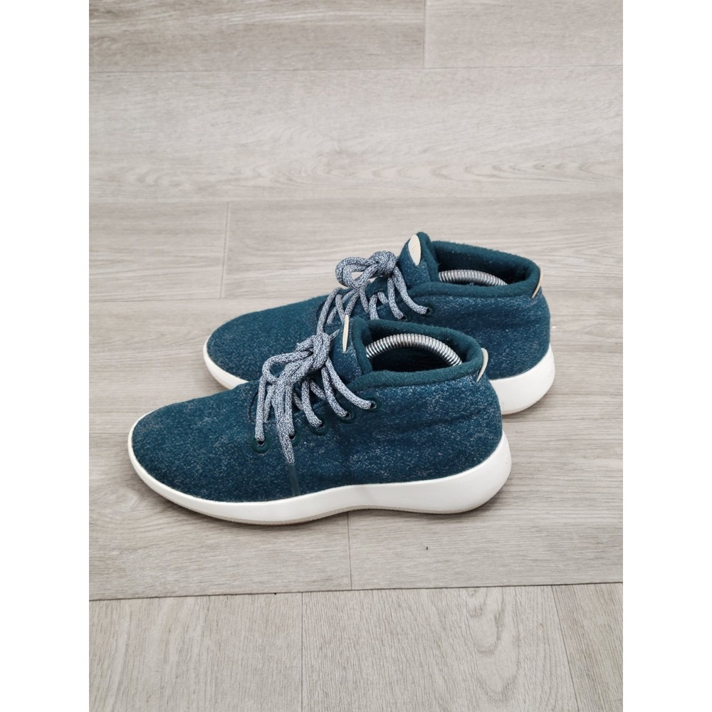 Allbirds Wool Runner Up Mizzle Fluff Sneaker Boots Teal White Women's Size 8